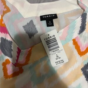 TORRID Sophie Double layer Ikat Swing Cami